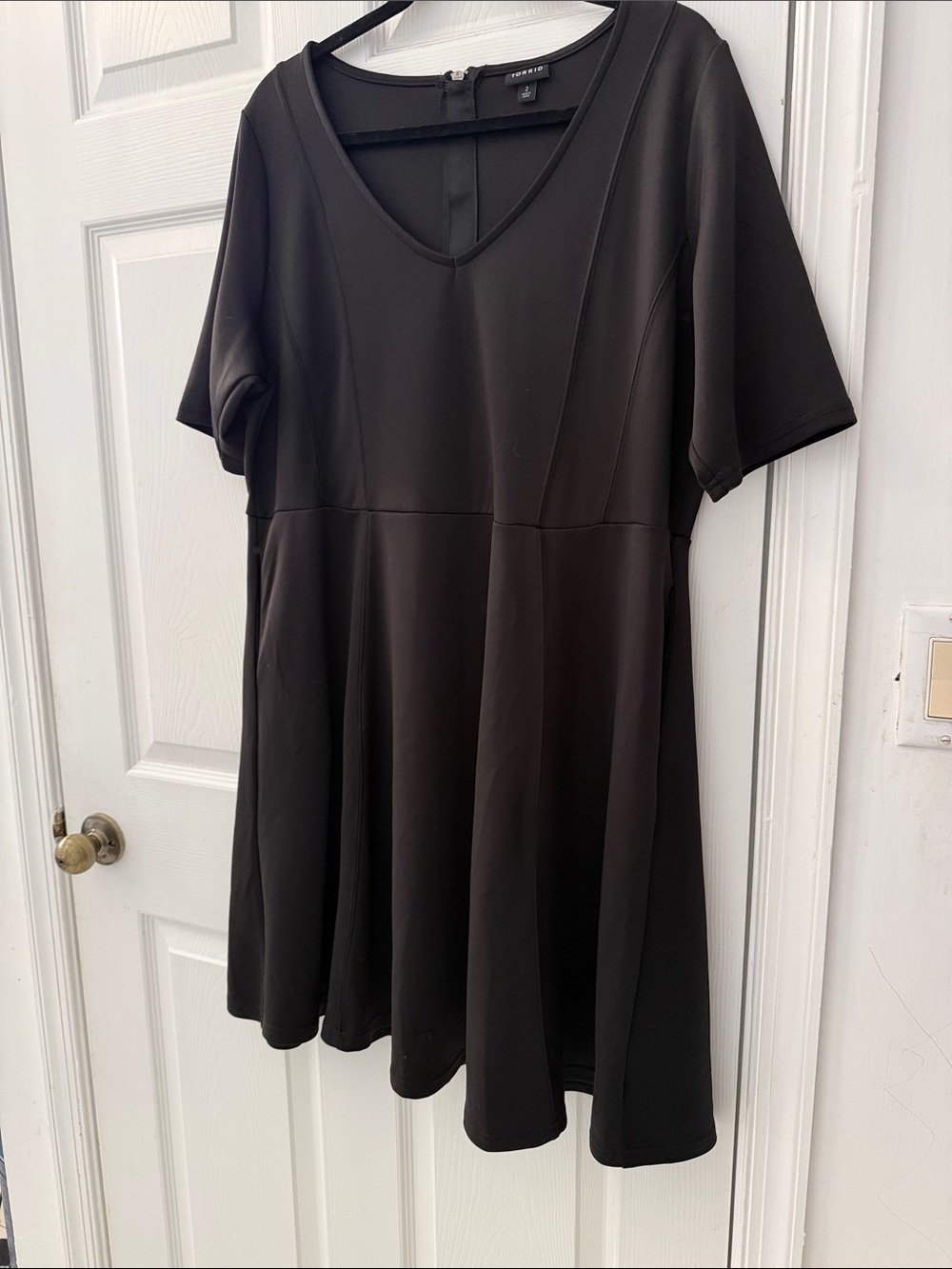 torrid Black V-Neck scuba Dress